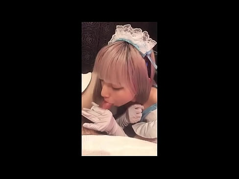❤️ Idol Seapánach [mayuka], culaith maid na Fraince, cuid 1, blowjob agus jerk off le lotion ☑  Físeán gnéis  linn ❌️