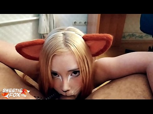 ❤️ Kitsune swallow dick agus cum ina bhéal ☑  Físeán gnéis  linn ❌️